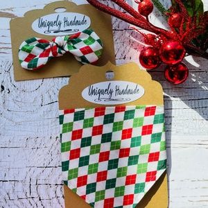 Bandana Set, Christmas Colors,Chihuahua